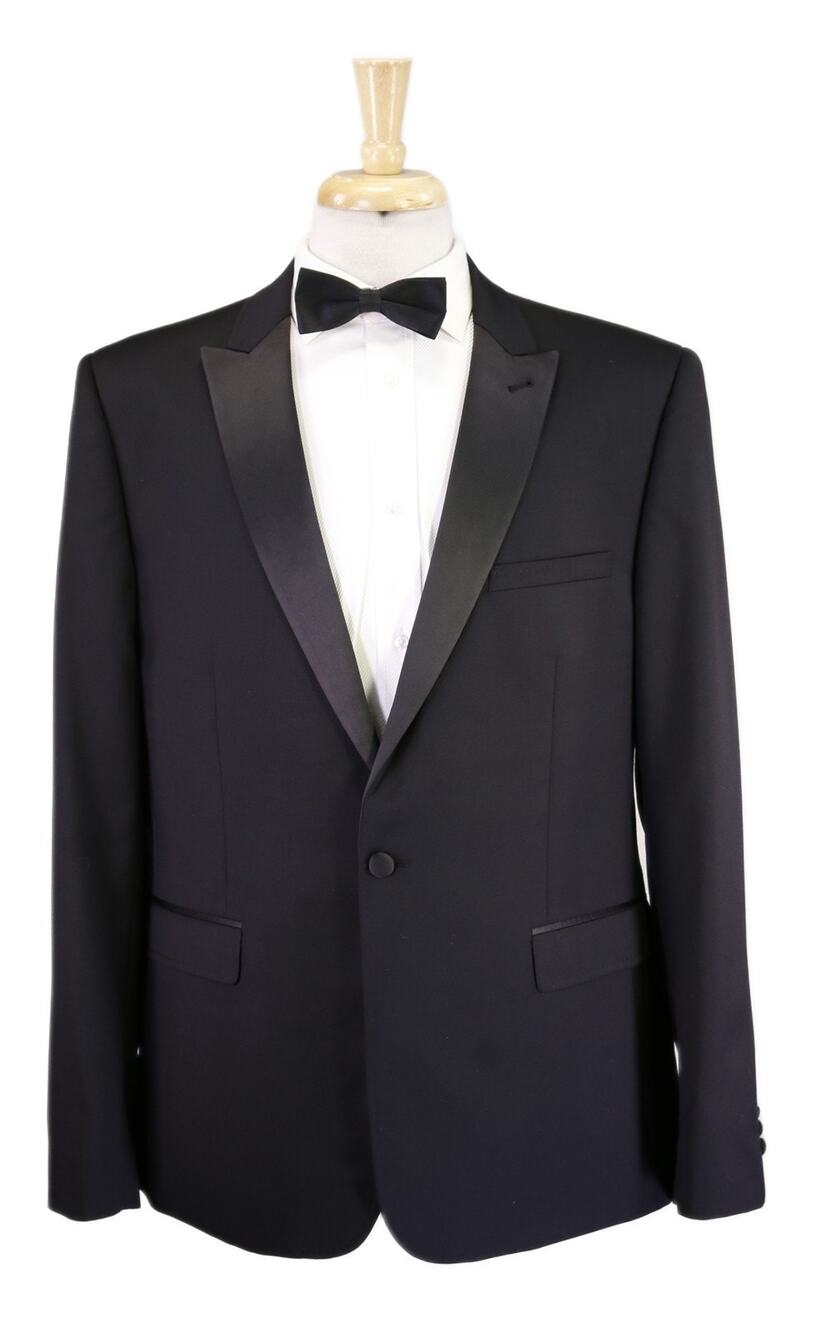 Ted Baker Black 1-Btn Peak Lapel Tuxedo Formal Suit 44R